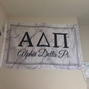 Alpha Delta Pi (ADPi) Flag Tapestry Marble Print